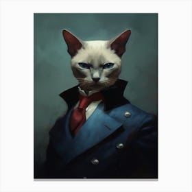 Gangster Cat Tonkinese 4 Canvas Print