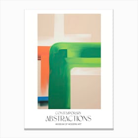 Green Abstract Painting 3 Exhibition Poster Canvas Print