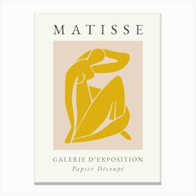 Matisse Abstract Body Yellow Canvas Print