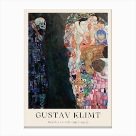 Gustav Klimt Death And Life Types, 1915 1 Canvas Print