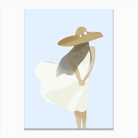 Girl In A Hat Canvas Print