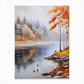 Autumn By The Lake3. 1 Canvas Print