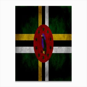 Dominica Flag Texture Canvas Print