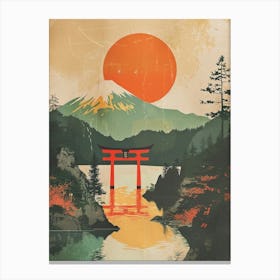 Itsukushima Shrine Mid Century Modern Canvas Print