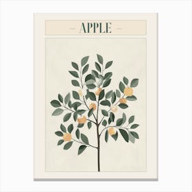 Apple Tree Minimal Japandi Illustration 8 Poster Canvas Print