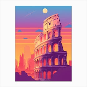 Sunset In Rome Canvas Print