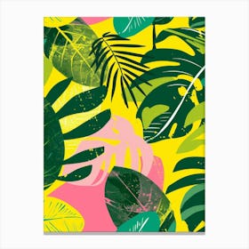 Tropical Leaves Pattern 9 Canvas Print