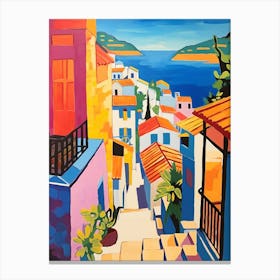 Dubrovnik Croatia 4 Fauvist Painting Canvas Print