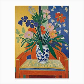 Vase Of Flowers Style Henri Matisse 3 Canvas Print