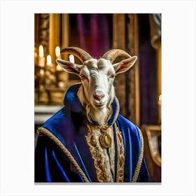 Regal Caprine Nobility: His Grace, Earl of Pastures Royal Animal Series Canvas Print