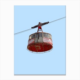 Vehicule Collection Cable Car Red Canvas Print