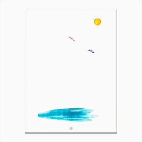 Summer Kites Minimal Canvas Print