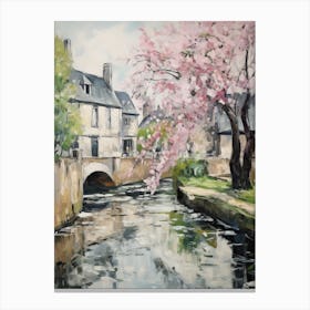 Bourton On The Water (Gloucestershire) Painting 3 Canvas Print