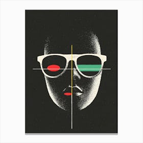 Portrait Of A Woman With Sunglasses 2 Canvas Print