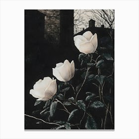 Roses In The Night Canvas Print