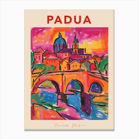 Padua 2 Italia Travel Poster Canvas Print