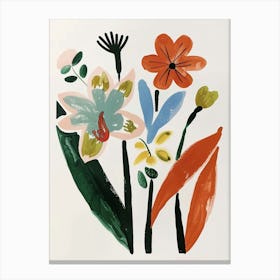 Painted Florals Amaryllis 2 Canvas Print