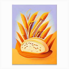 Oat Bran Bread Bakery Product Matisse Inspired Pop Art 1 Canvas Print