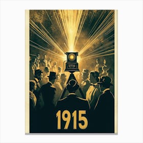 Aihrgdesign A Nostalgic Poster For An Early 1915 Cinema Scree 784a0eb9 4870 4ed2 84ee 650e43f89062 3 Canvas Print