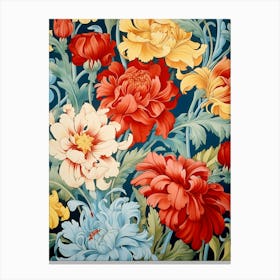 Victorian Floral Wallpaper 5 Canvas Print