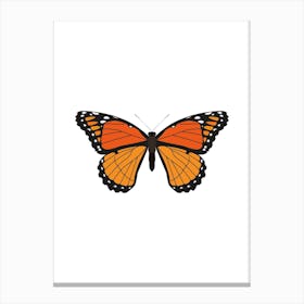 Orange Monarch Butterfly Canvas Print