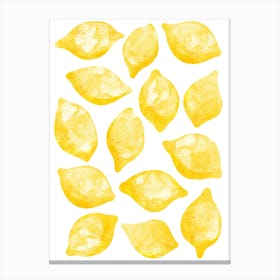 Watercolor Lemons Canvas Print