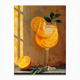 Orange Juice In A Glass Canvas Print