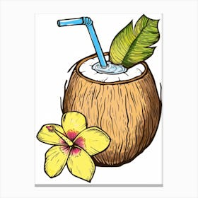 Coconut Cocktail Canvas Print