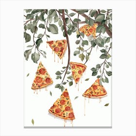 Pizza On A Tree 1 Canvas Print