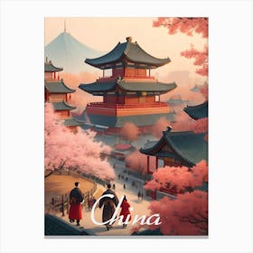 China Temple Canvas Print