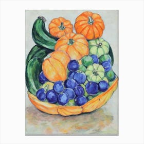 Kabocha Squash Fauvist vegetable Canvas Print