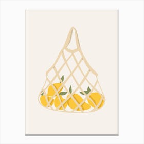 Lemons In Baskets Canvas Print