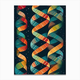 Dna Art Abstract Painting 8 Canvas Print