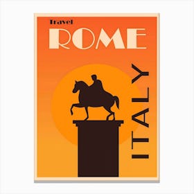 Modern And Fresh Travel Poster For Rome, Karen Arnold Canvas Print