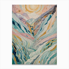 Abstract Pastel Glacier Canvas Print