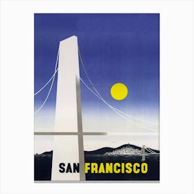 San Francisco, Vintage Travel Poster Canvas Print