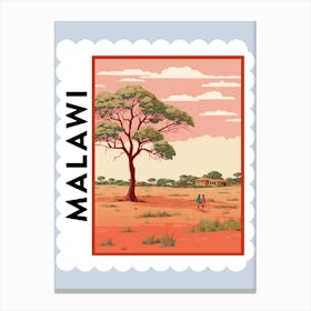 Malawi Travel Stamp Poster Canvas Print