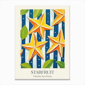 Marche Aux Fruits Starfruit Fruit Summer Illustration 4 Canvas Print