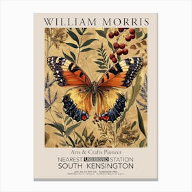 William Morris Prints Butterfly Christmas Gift Winter Vintage Canvas Print