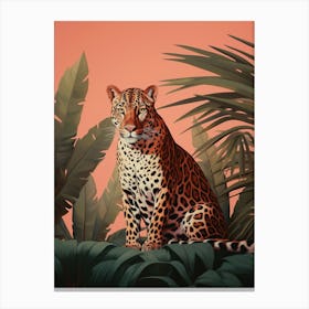 Leopard 5 Tropical Animal Portrait Canvas Print