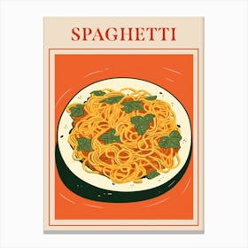 Spaghetti Italian Pasta Poster Canvas Print
