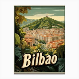 Aihrgdesign A Mid Century Modern Travel Poster For Bilbao Sho E406e6e3 1133 4345 A7b6 186a453c5882 2 Canvas Print