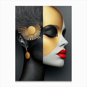 Woman in the Gold Mask Canvas Print