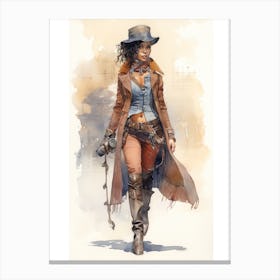 Steampunk Cowgirl 7 Canvas Print