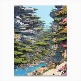 Futuristic City, Futuristic City, Futuristic City, Futuristic City, Futuristic City 1 Canvas Print