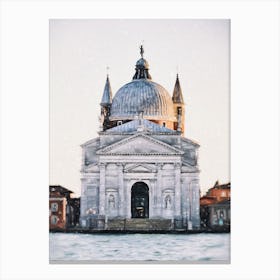 Winter In Venice The Church Of Redentore Canvas Print