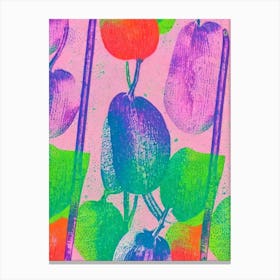 Potato Risograph Retro Poster vegetable Canvas Print