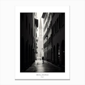 Poster Of Bolzano, Italy, Black And White Analogue Photography 4 Canvas Print