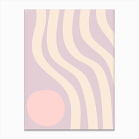 Lines In Lilac 2 Canvas Print
