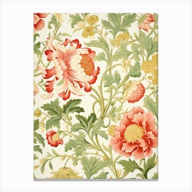 Victorian Floral Wallpaper 8 Canvas Print